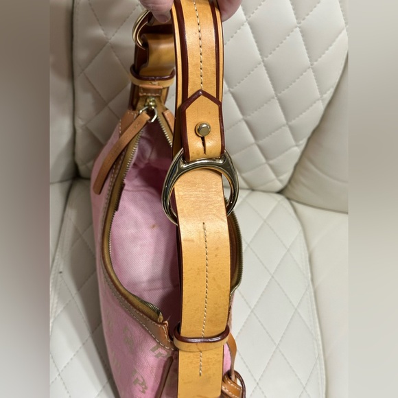 Dooney & Bourke vintage pink monogram shoulder bag Y2K rare vintage bag - Picture 9 of 16